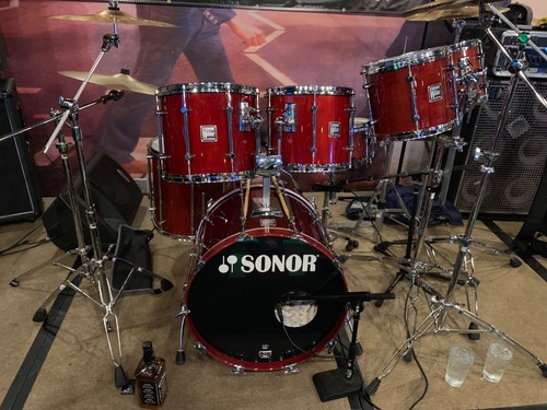 Sonor hilite drums red maple - sonor,